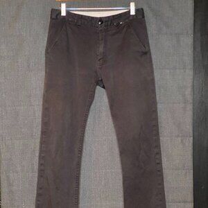 The Hundreds Mens Marker Chino Pants, flat front, color Black, size 30